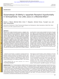 Glutamatergic (N-Methyl-D-aspartate Receptor)