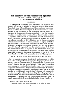 THE SOLUTION OF THE DIFFERENTIAL EQUATION (a2 d2/dt2~A