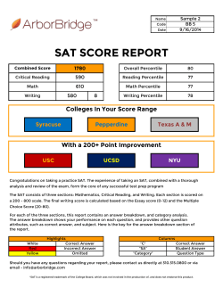 sat score report