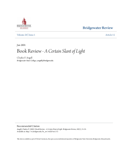 Book Review - A Certain Slant of Light