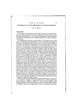 THE KINETICS OF CALCITE PRECIPITATION AND RELATED
