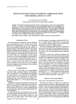 solid state reaction of sodium carbonate