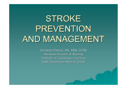 STROKE PREVENTION ppt by Ms Denny