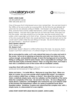 LONG STORY SHORT WITH LESLIE WILCOX