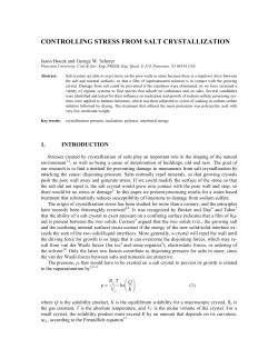 controlling stress from salt crystallization