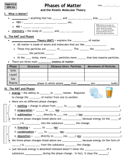 NOTESHEET--Phases of Matter