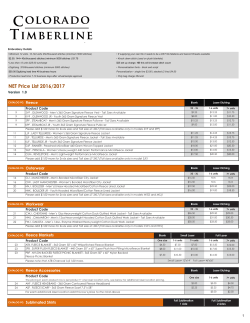 NET Price List 2016/2017