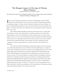 The Reagan Legacy in the Age of Obama