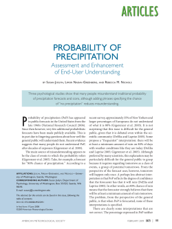 probability of precipitation