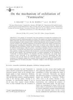 On the mechanism of exfoliation of `Vermiculite`