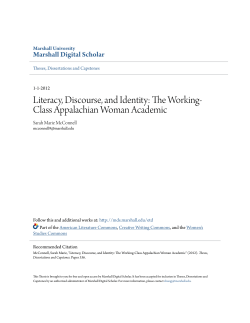 The Working-Class Appalachian Woman Academic
