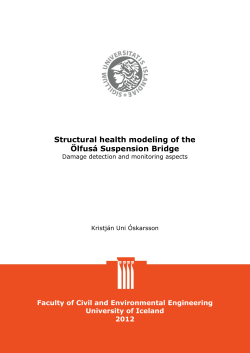 Structural health modeling of the &Ouml;lfus&aacute; Suspension Bridge