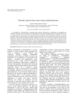 Fluoride removal from water using crushed limestone