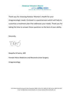 Urogynecology New Patient Packet