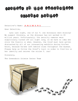 Mystery in the Science Center Answers