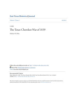 The Texas-Cherokee War of 1839