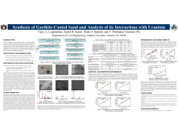 Synthesis of Goethite-Coated Sand and Analysis of its Interactions