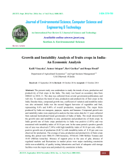 Growth and Instability Analysis of fruits crops in India