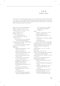 Subject Index - Pro-Ed