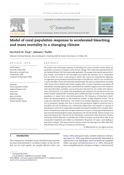 Model of coral population response to accelerated bleaching and