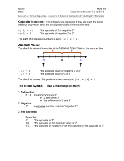 Absolute Value: The minus symbol