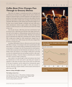Coffee Bean Price Changes Pass Through to Grocery Shelves