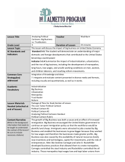 Lesson Topic SC Standards and Indicators Standard 5
