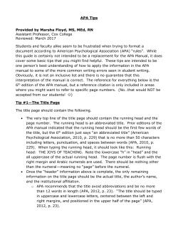 APA Tips - CoxHealth