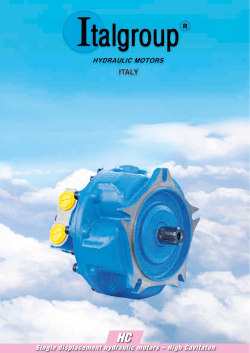 Single displacement hydraulic motors &ndash; High Cavitaton