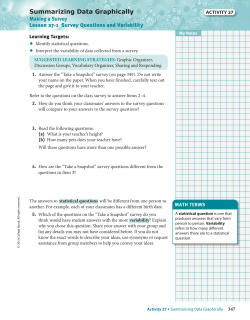 Summarizing Data Graphically