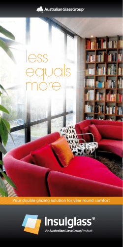 less equals more - Australian Glass Group
