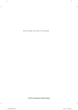 Natural Right and Political Philosophy