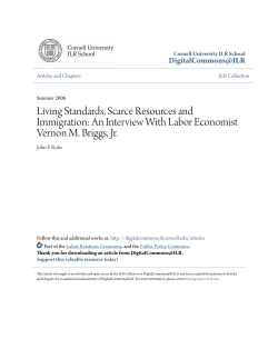 Living Standards, Scarce Resources and Immigration: An Interview