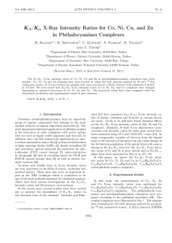 K&beta;/K&alpha; X-Ray Intensity Ratios for Co, Ni, Cu, and Zn in