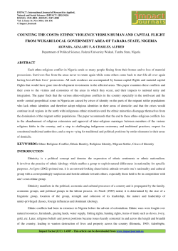 counting the costs: ethnic violence versus human and capital flight