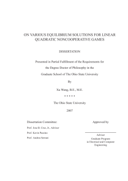 ON VARIOUS EQUILIBRIUM SOLUTIONS FOR LINEAR
