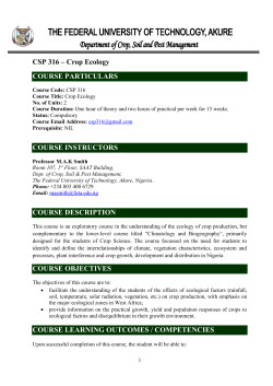 CSP 316 - The Federal University of Technology Akure