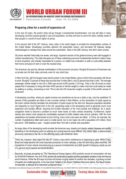 Preparing cities for a world of expensive oil - UN