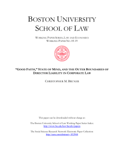 BOSTON UNIVERSITY SCHOOL OF LAW