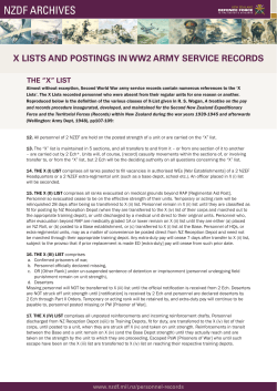 X Lists and Postings in WW2 army service records