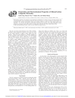 Preparation and Electrochemical Properties of Silicon
