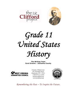11th Grade Lesson Plan - The JR Clifford Project