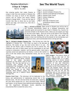 Complete Itinerary - See the World Tours