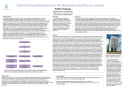 Community participation in the Botswana Healthcare system