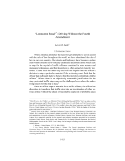 Driving Without the Fourth Amendment