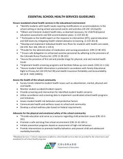 essential school health services guidelines