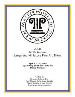 2008 Tenth Annual Large and Miniature Fine Art Show