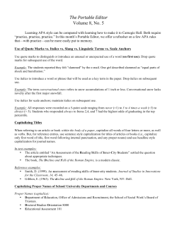 APA refresher - UNC School of Social Work