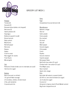 grocery list week 1 - New Orleans Moms Blog