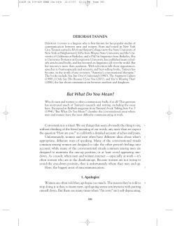 But What Do You Mean?